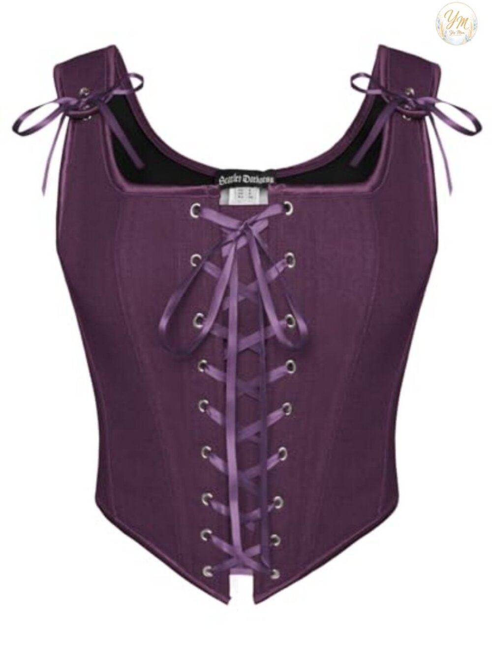 Renaissance Corset Top Lace Up Overbust Bustier Adjustable